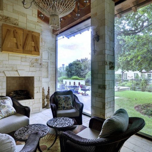 Create a private patio with retractable shades