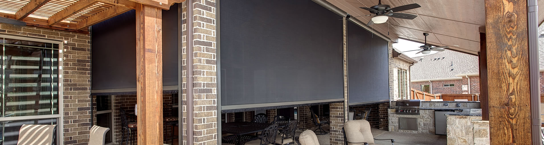 Miami Motorized retractable screens for outdoor porches, patios and decks